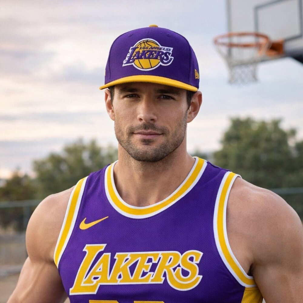 NEW ERA 59Fifty Los Angeles Lakers 2 Tone Fitted Hat NWT Size 7 5/8